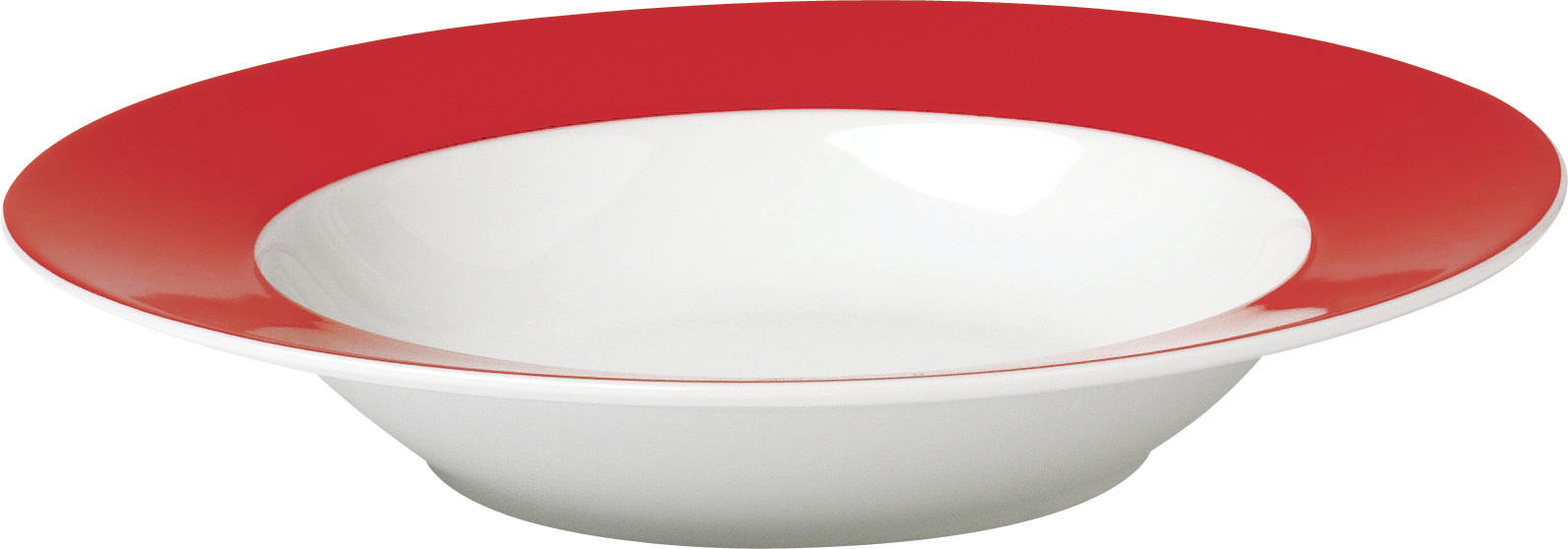 SUPPENTELLERSET VARIO 6-teilig  - Rot/Weiß, Basics, Keramik (21,5cm)