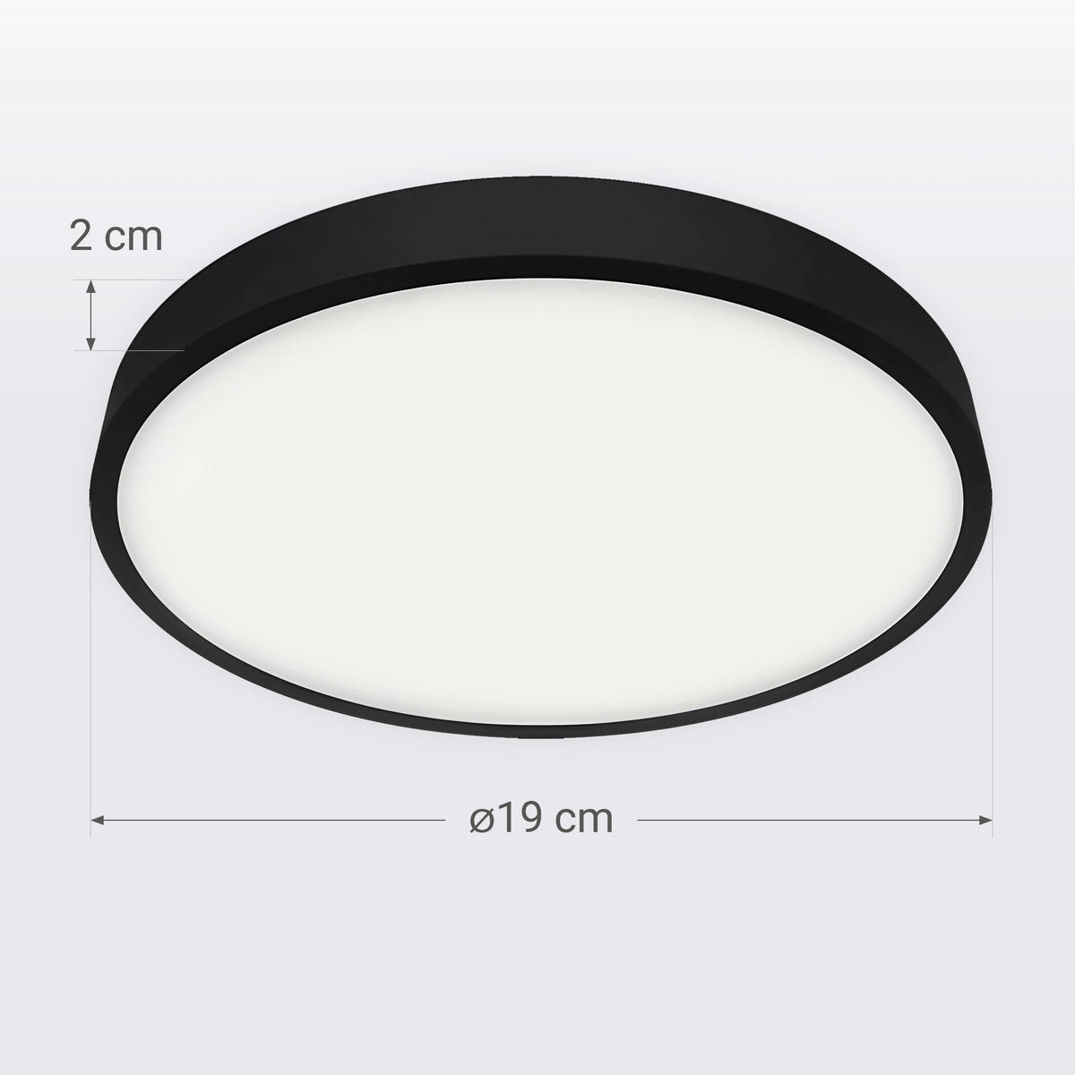 PLAFONIERĂ PENTRU BAIE - alb, Basics, metal (2,4/19/19cm)