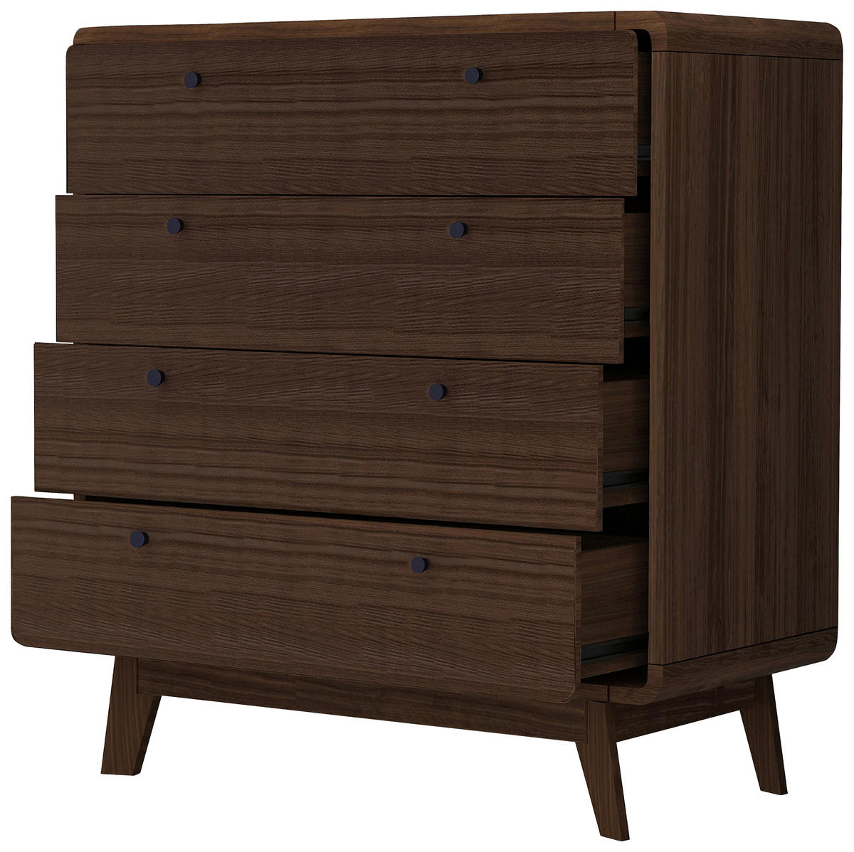KOMMODE Cassie  in 80/88/39 cm  - Walnussfarben/Braun, Design, Holzwerkstoff (80/88/39cm) - MID.YOU