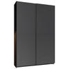 SCHWEBETÜRENSCHRANK 125/196/38 cm 2-türig Graphitfarben  - Schwarz/Graphitfarben, KONVENTIONELL, Holzwerkstoff/Metall (125/196/38cm) - Boxxx