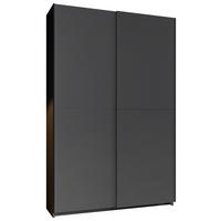 SCHWEBETÜRENSCHRANK 125/196/38 cm 2-türig Graphitfarben  - Schwarz/Graphitfarben, KONVENTIONELL, Holzwerkstoff/Metall (125/196/38cm) - Boxxx