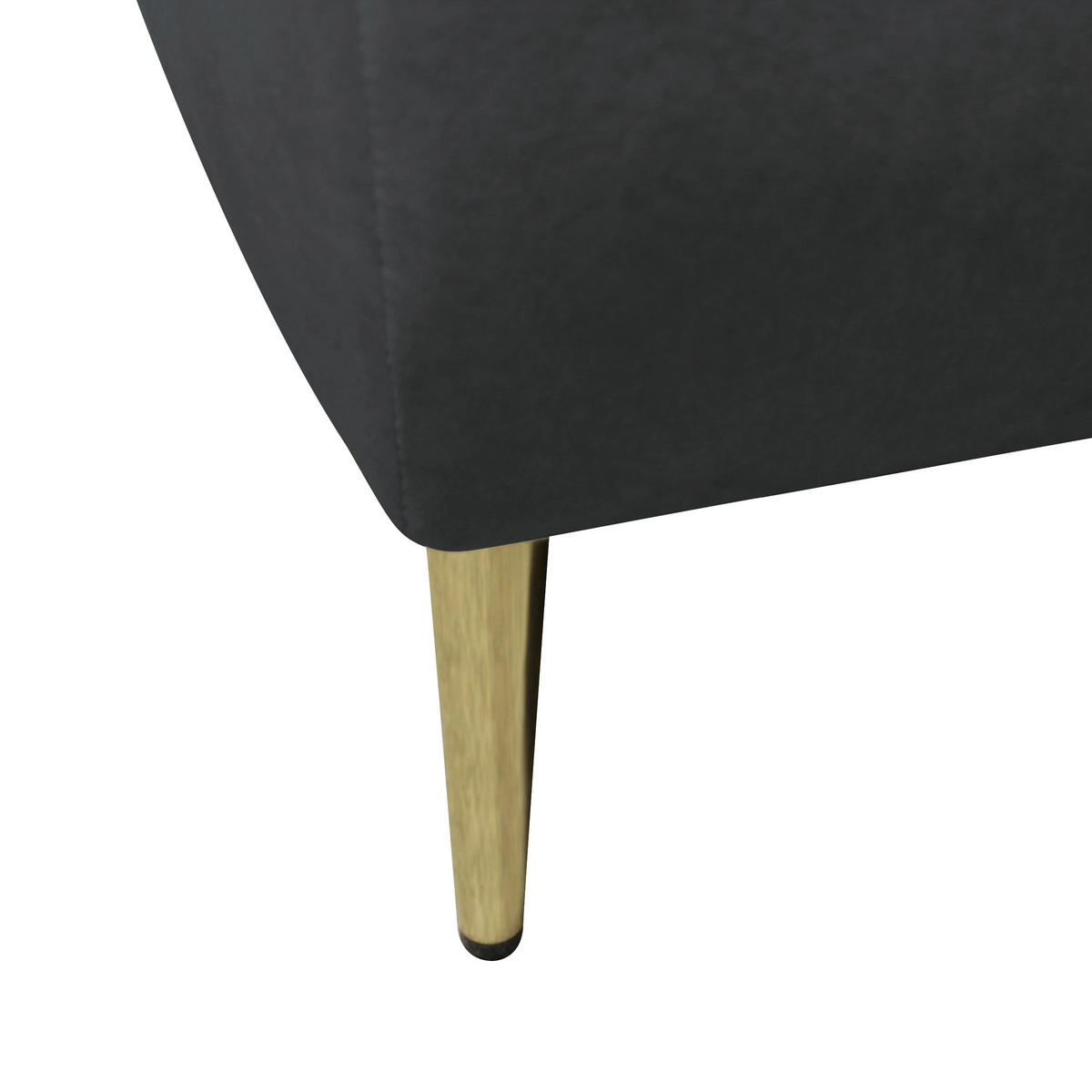SCHLAFSOFA in Velours Graphitfarben  - Goldfarben/Graphitfarben, Design, Textil/Metall (200/90/97cm) - MID.YOU