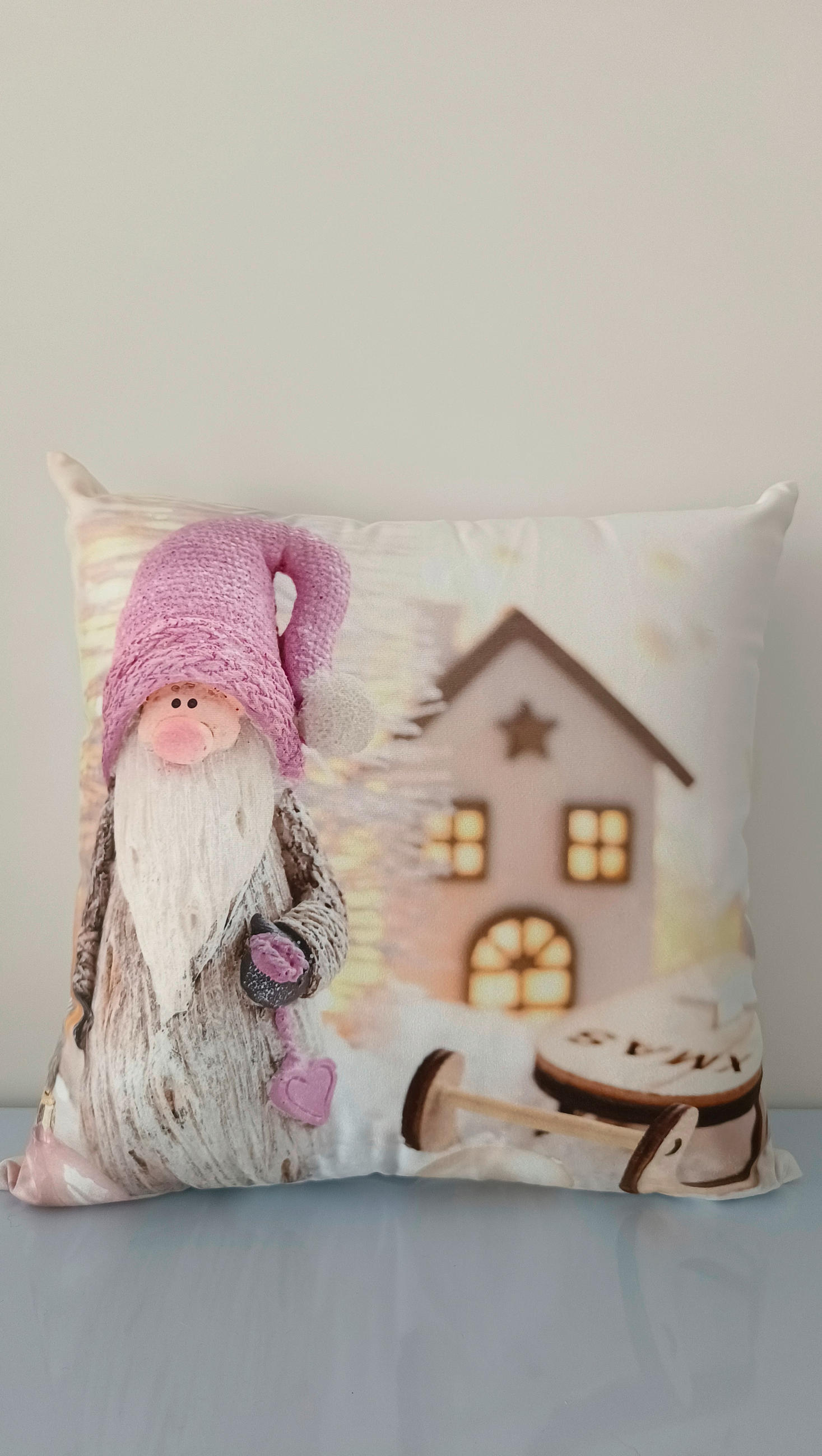 DÍSZPÁRNA  - Bézs/Rózsaszín, Basics, Textil (45/45/5cm)