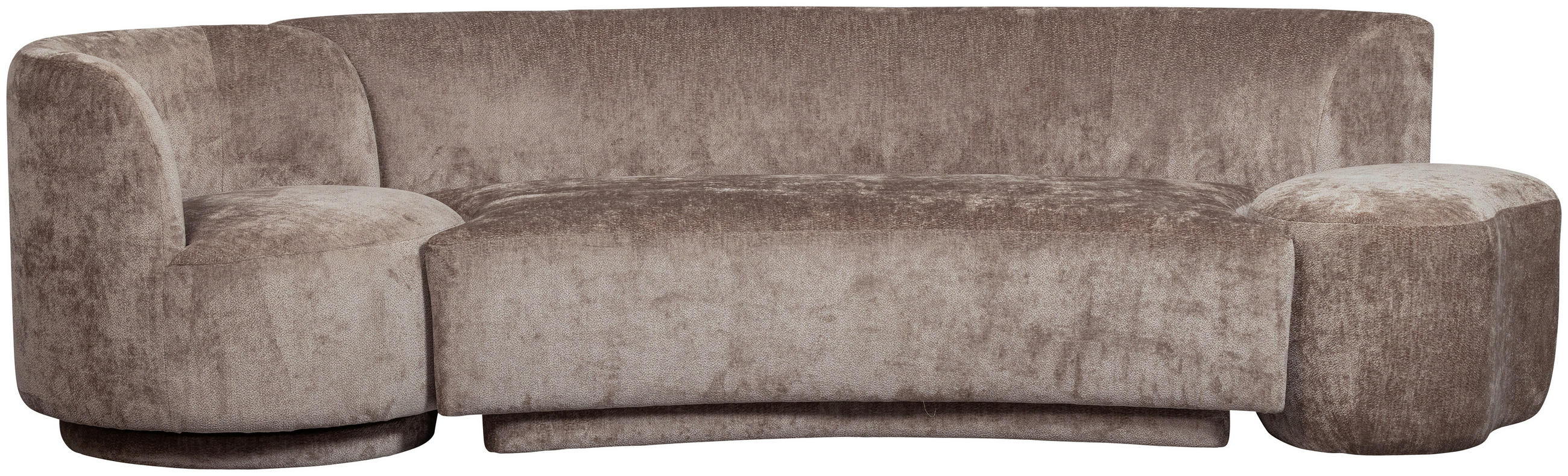 BIGSOFA Popular in Chenille Taupe  - Taupe, Design, Textil (270/72/97cm) - Livetastic