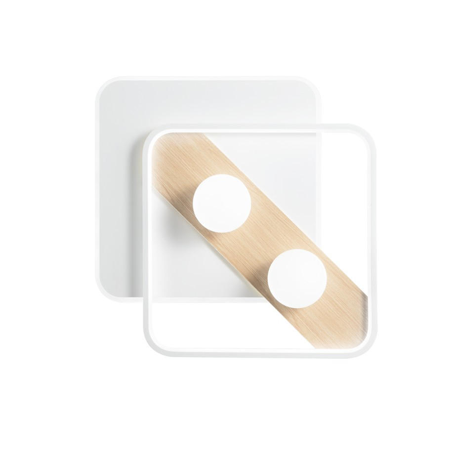 Luce ambiente Design Led-Deckenleuchte Luce Ambiente e Design Weiß Hochglanz 40x8x50 cm