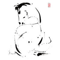 KUNSTDRUCK 14/14 cm  - Weiss/Schwarz, Basics, Papier (14/14cm) - Monee