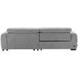 ECKSOFA in Mikrofaser Hellgrau  256/172 cm  - Hellgrau/Schwarz, Design, Textil/Metall (256/172cm) - Carryhome