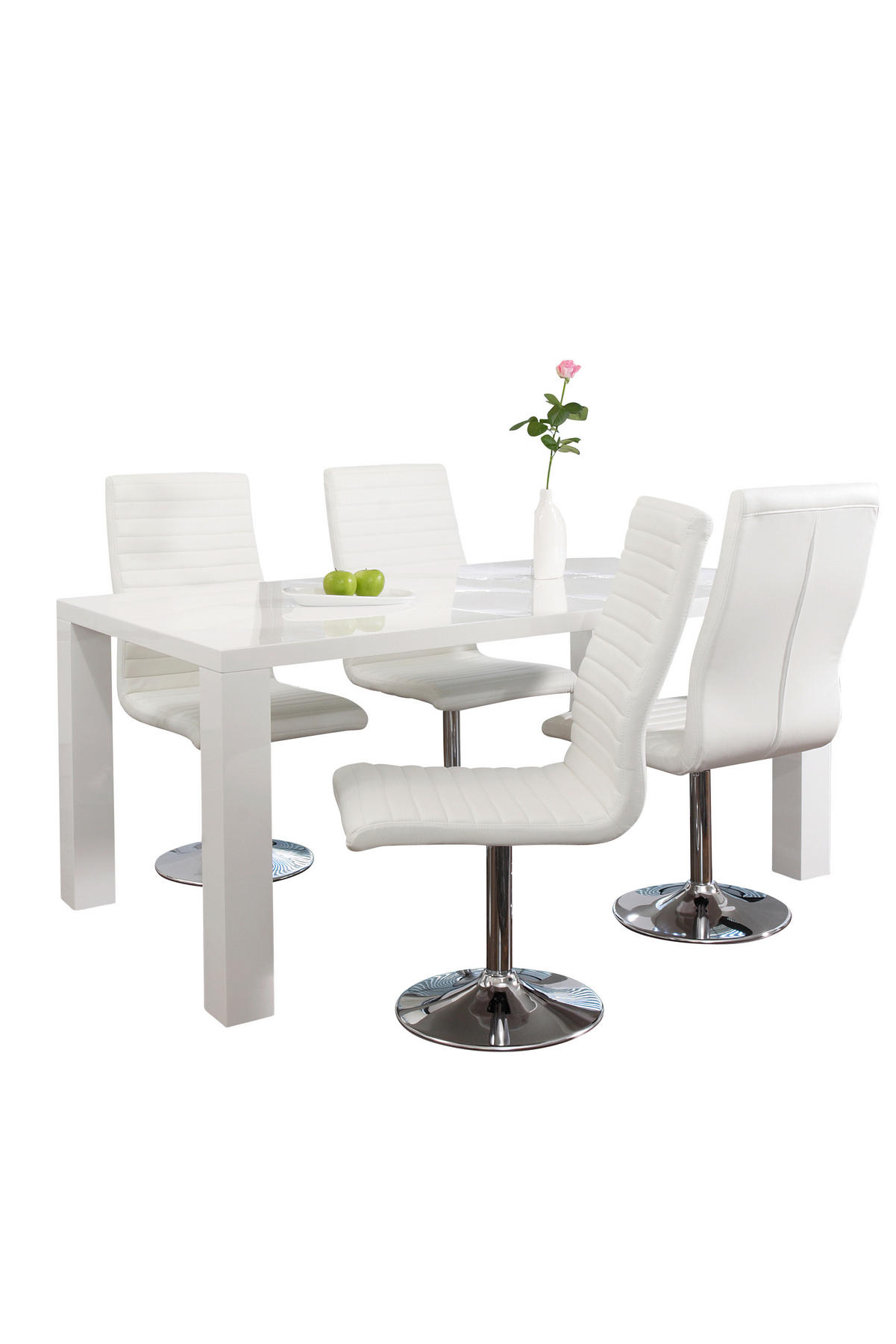ESSTISCH in Holzwerkstoff 140/90/76 cm   - Weiß Hochglanz, MODERN, Holzwerkstoff (140/90/76cm) - Livetastic