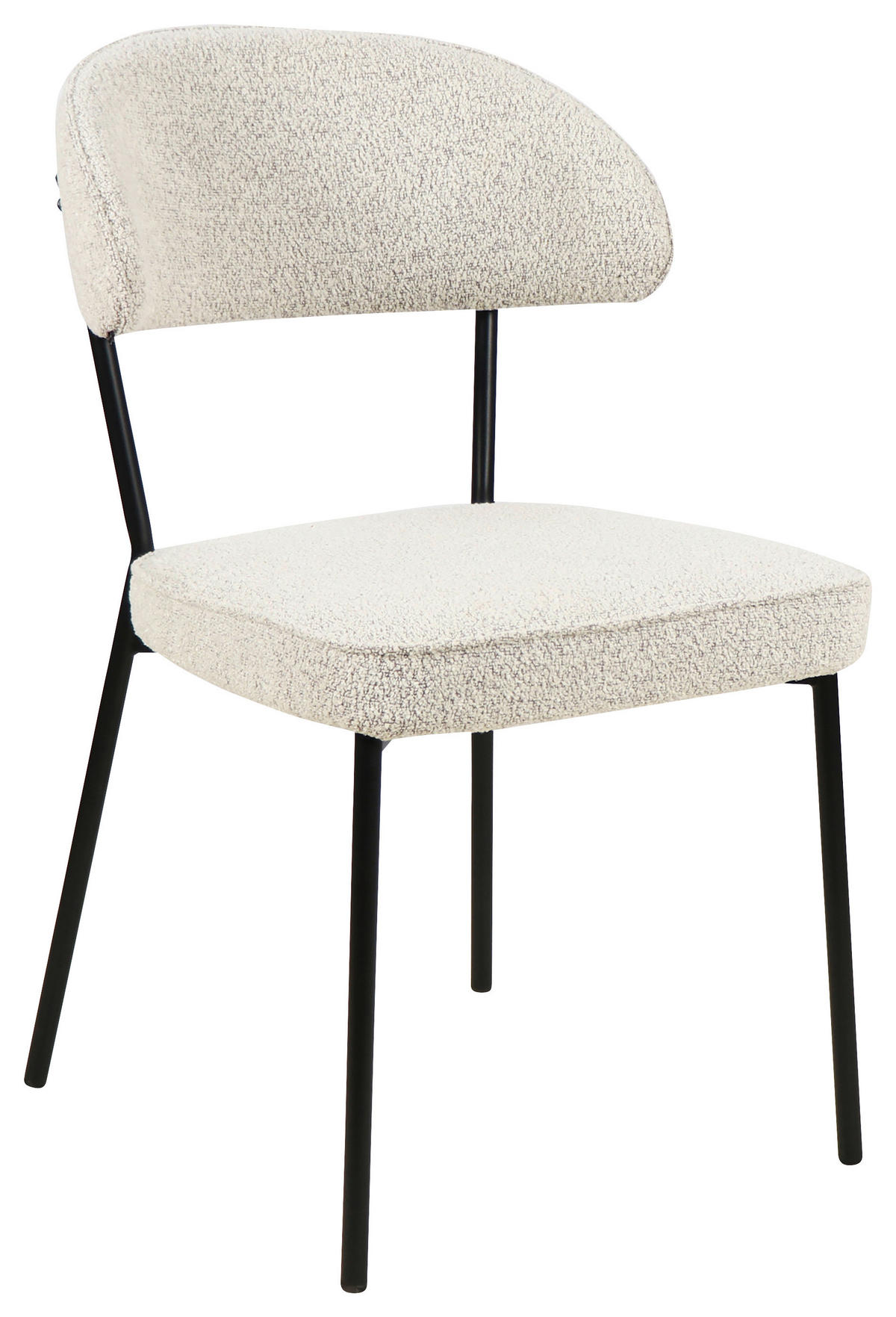 STOL, les, kovina, tekstil bež  - črna/bež, Design, kovina/tekstil (46/83,5/58cm) - Hom`in