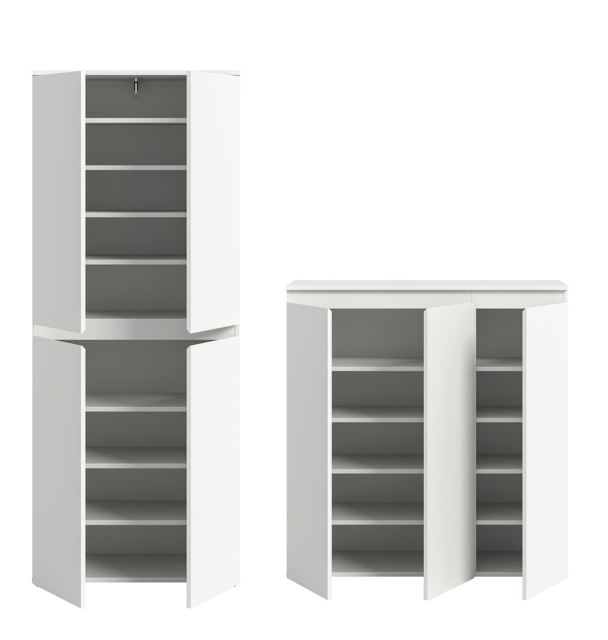 GARDEROBENSCHRANK  in 190/175/37 cm  - Schwarz/Weiß, Design, Holzwerkstoff/Kunststoff (190/175/37cm) - Livetastic