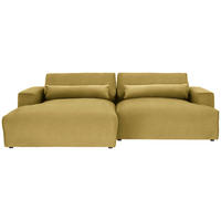 ECKSOFA Struktur Senfgelb  - Senfgelb/Schwarz, Design, Kunststoff/Textil (187/267cm) - Stylife