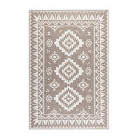 OUTDOORTEPPICH für Terrasse und Balkon 160/230/230 cm Gemini Weiß, Cappuccino  - Weiß/Cappuccino, Design, Kunststoff/Textil (160/230/230cm) - Elle Decoration