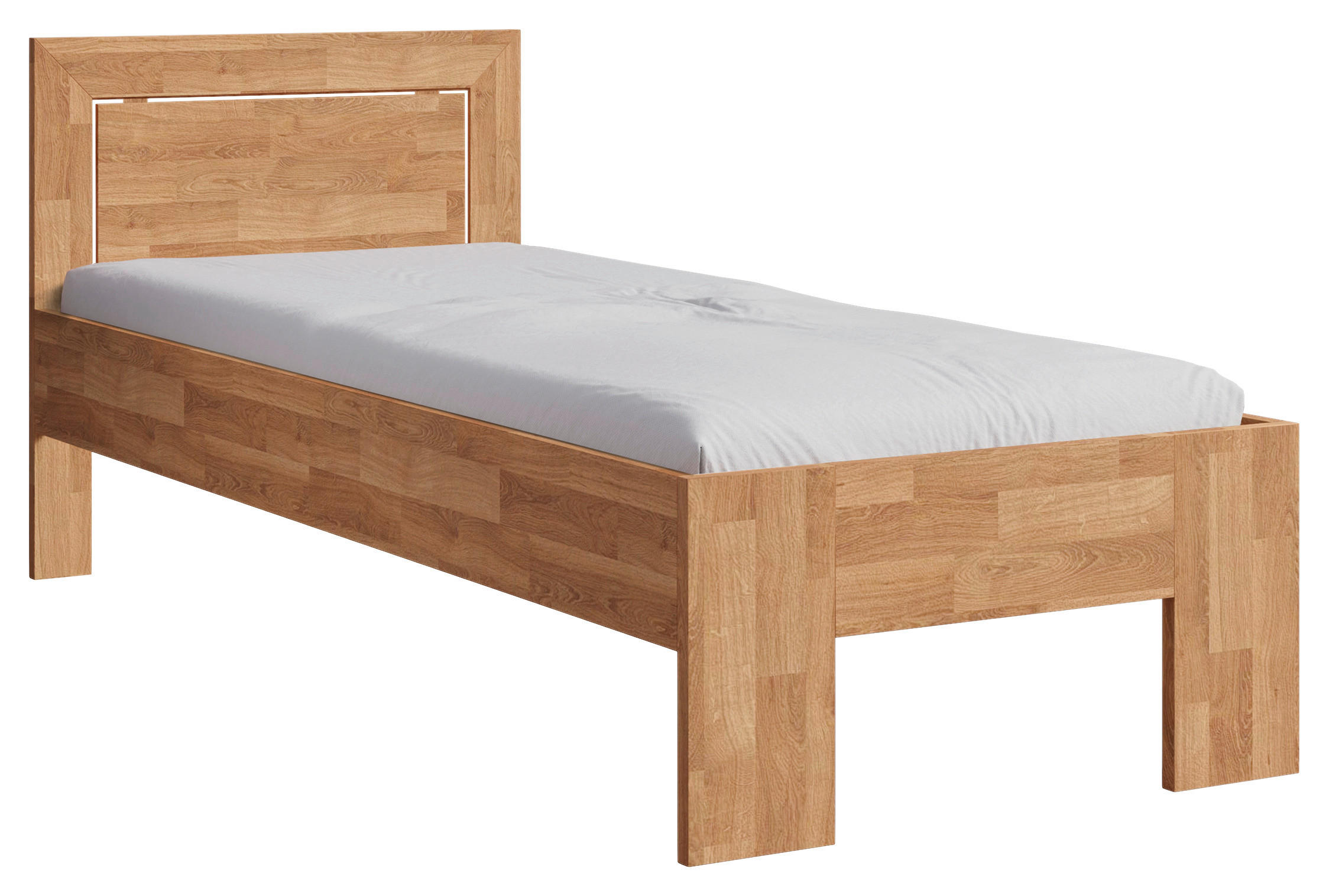 BETT 90/200 cm in Eichefarben - Eichefarben, Natur, Holz (90/200cm) - Linea Natura