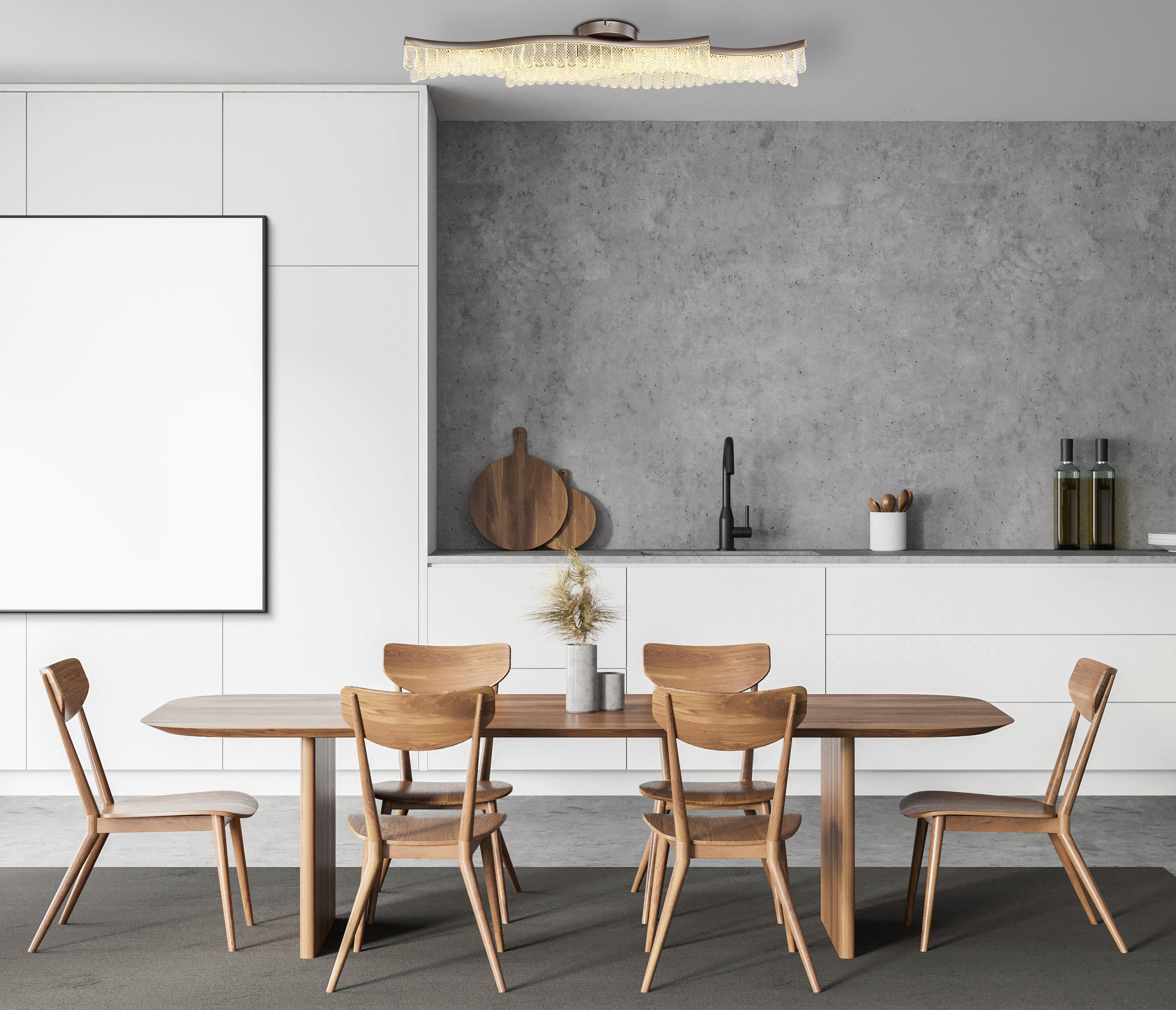 LED-DECKENLEUCHTE    108/18/13 cm  - Klar/Graphitfarben, Design, Kunststoff/Metall (108/18/13cm) - Globo