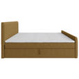 BOXBETT 180/200 cm  in Senfgelb  - Senfgelb/Schwarz, Basics, Kunststoff/Textil (180/200cm) - Carryhome