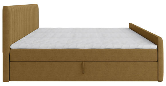 BOXBETT 180/200 cm  in Senfgelb  - Senfgelb/Schwarz, Basics, Kunststoff/Textil (180/200cm) - Carryhome