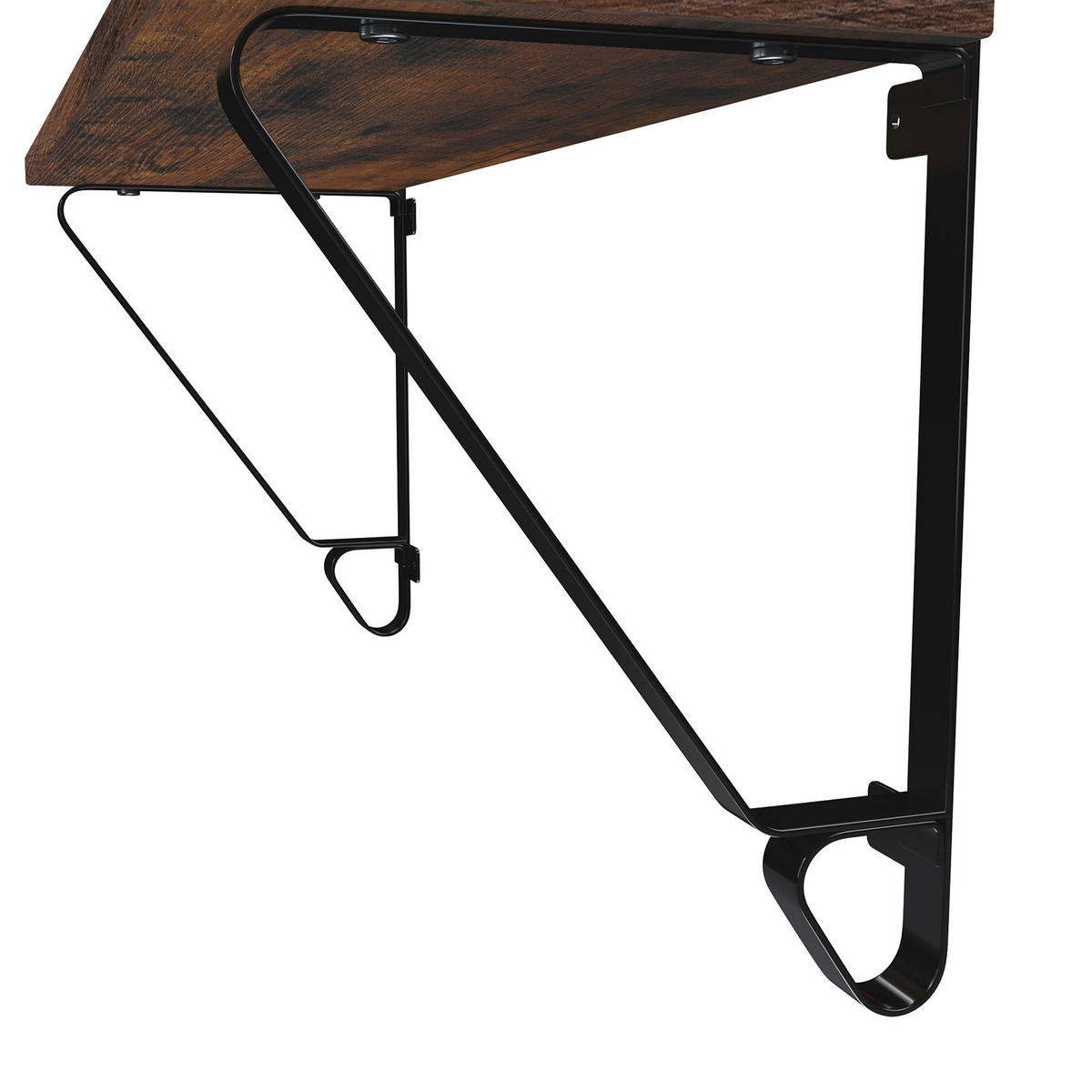 WANDREGALSET 2-teilig Braun, Schwarz  - Schwarz/Braun, Trend, Holzwerkstoff/Metall (60/33/20cm) - Boxxx
