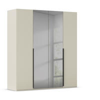 DREHTÜRENSCHRANK 201/223/61 cm 4-türig Grau, Champagner  - Champagner/Graphitfarben, Trend, Glas/Holzwerkstoff (201/223/61cm) - Novel