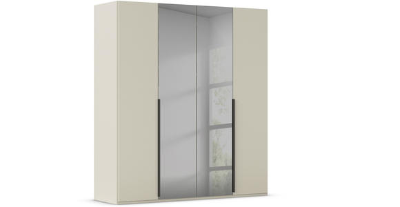 DREHTÜRENSCHRANK 201/223/61 cm 4-türig Grau, Champagner - Champagner/Graphitfarben, Trend, Glas/Holzwerkstoff (201/223/61cm) - Novel