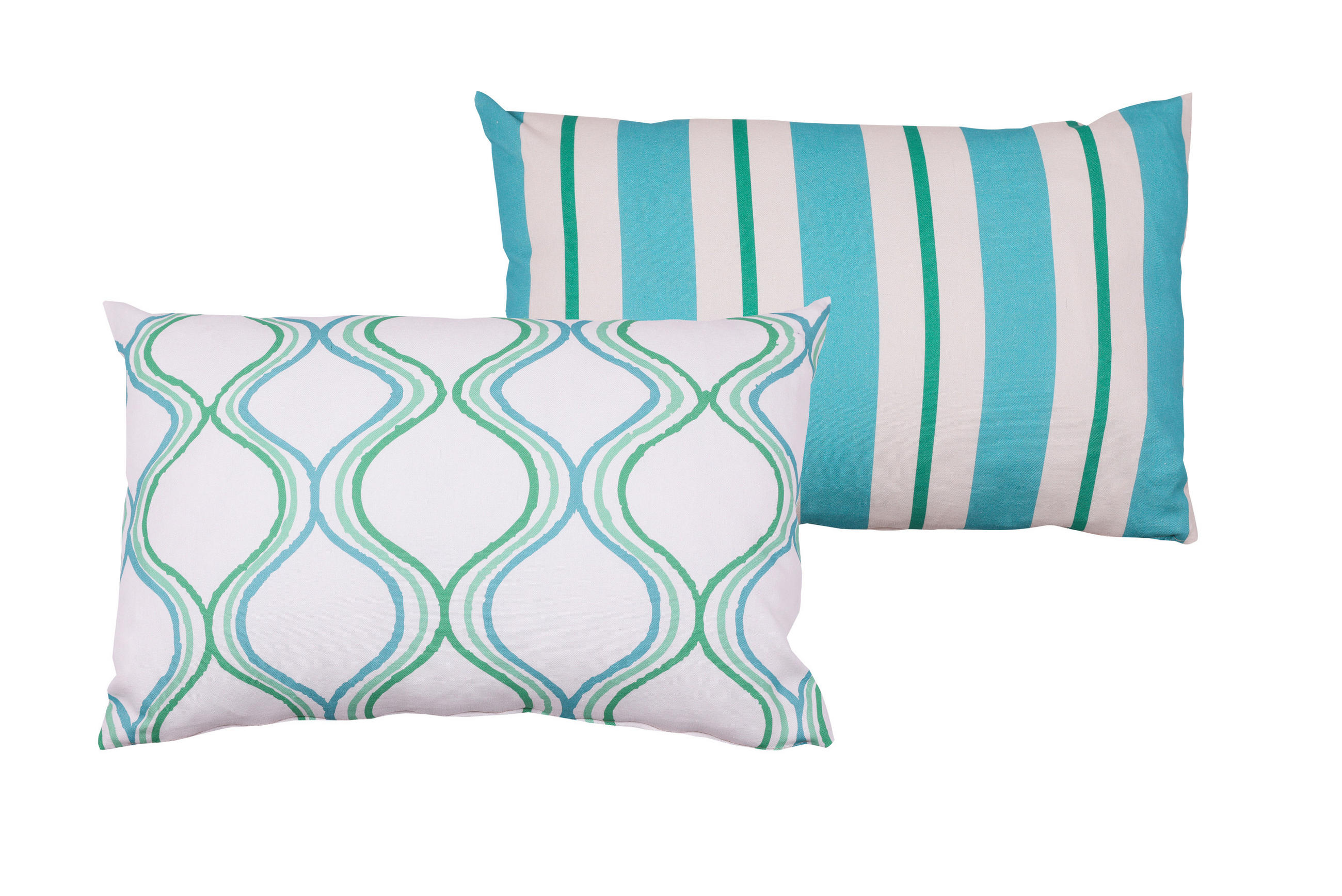 ZIERKISSENSET 2-teilig 40/60 cm  - Blau/Weiß, Basics, Textil (40/60cm)