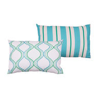 ZIERKISSENSET 2-teilig 40/60 cm  - Blau/Weiß, Basics, Textil (40/60cm)