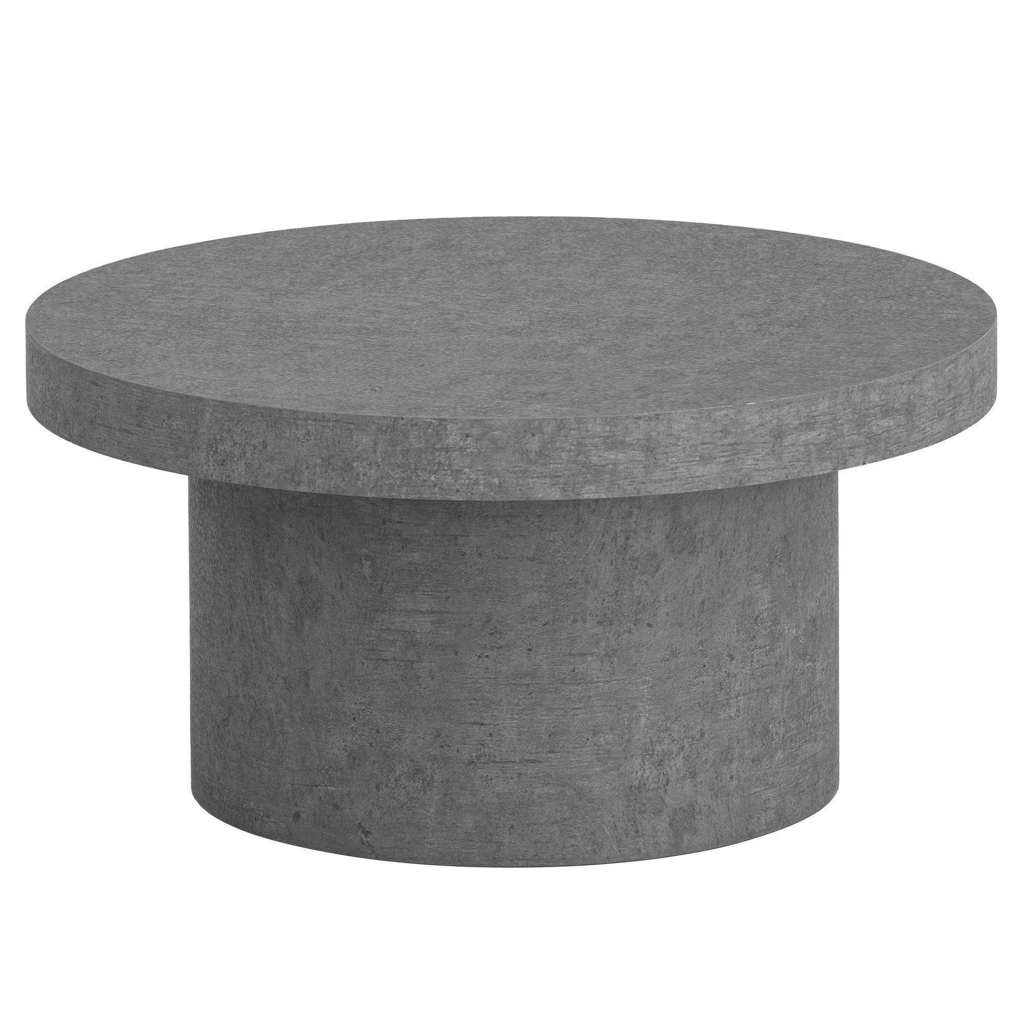 COUCHTISCH 60/60/30 cm rund Grau  - Grau, Design, Holzwerkstoff (60/60/30cm) - Livetastic