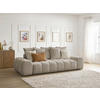 3-SITZER-SOFA EVEREST Flachgewebe Taupe  - Taupe/Schwarz, MODERN, Kunststoff/Textil (278/90/115cm)