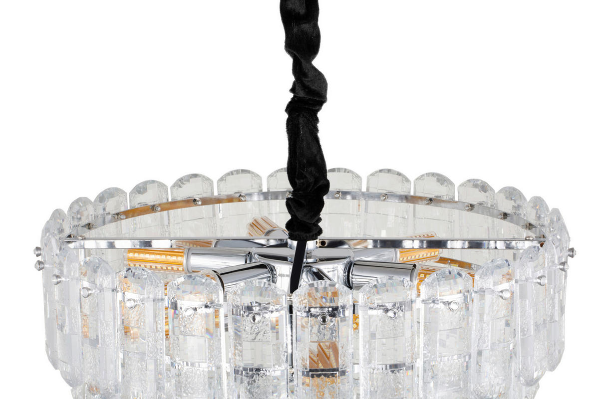 HÄNGELEUCHTE Imotski 52,5/150 cm  - Chromfarben, Design, Glas/Metall (52,5/150cm) - Glandor