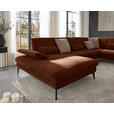 WOHNLANDSCHAFT in Webstoff Rostfarben  - Rostfarben/Schwarz, Design, Textil/Metall (157/354/208cm) - Dieter Knoll