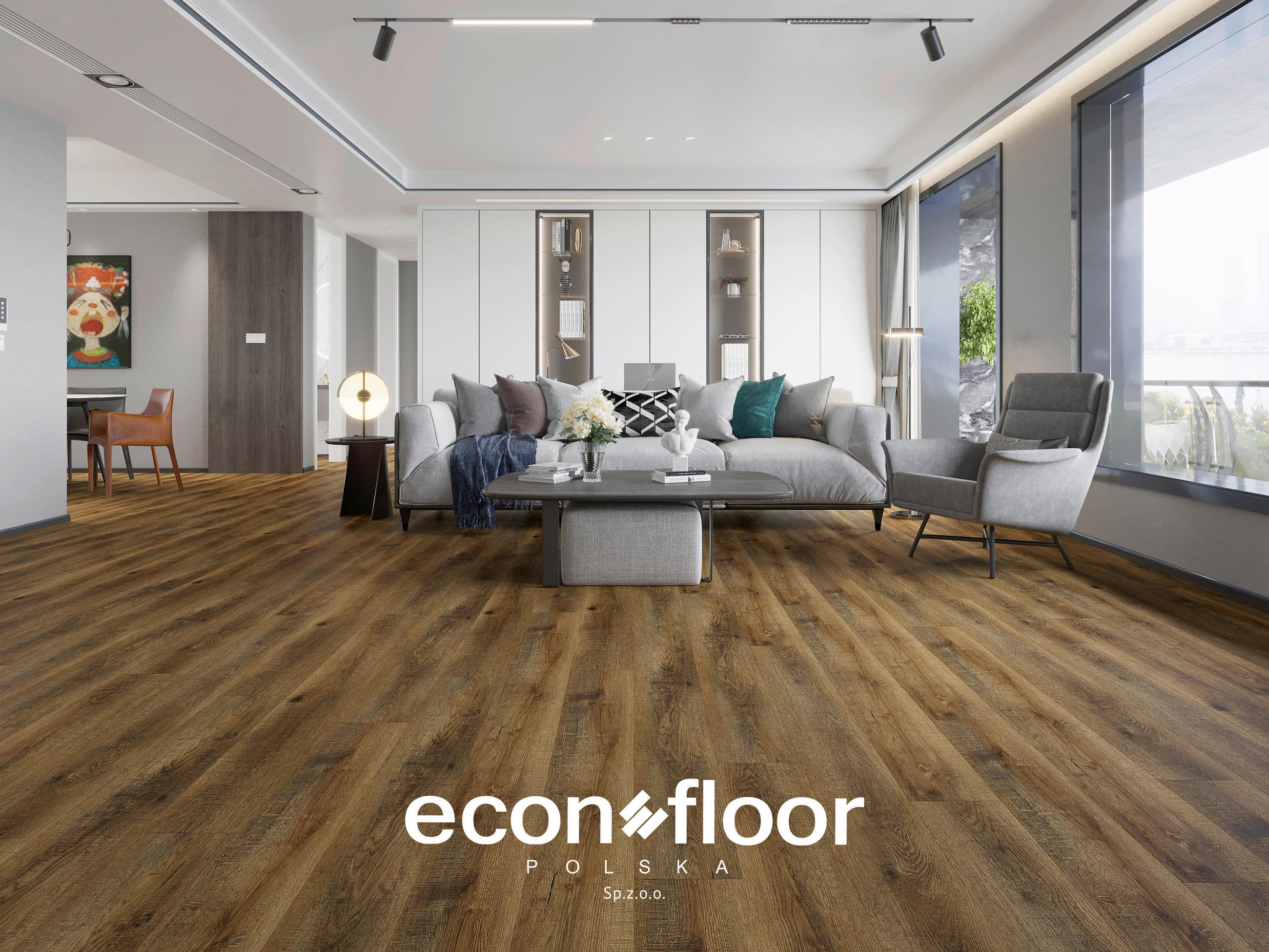 VINYLBODEN Econfloor LA BOHEME 55 CHENE RUSTIC  per  m² - Rostfarben, Basics, Kunststoff/Stein (23/128/0,57cm)