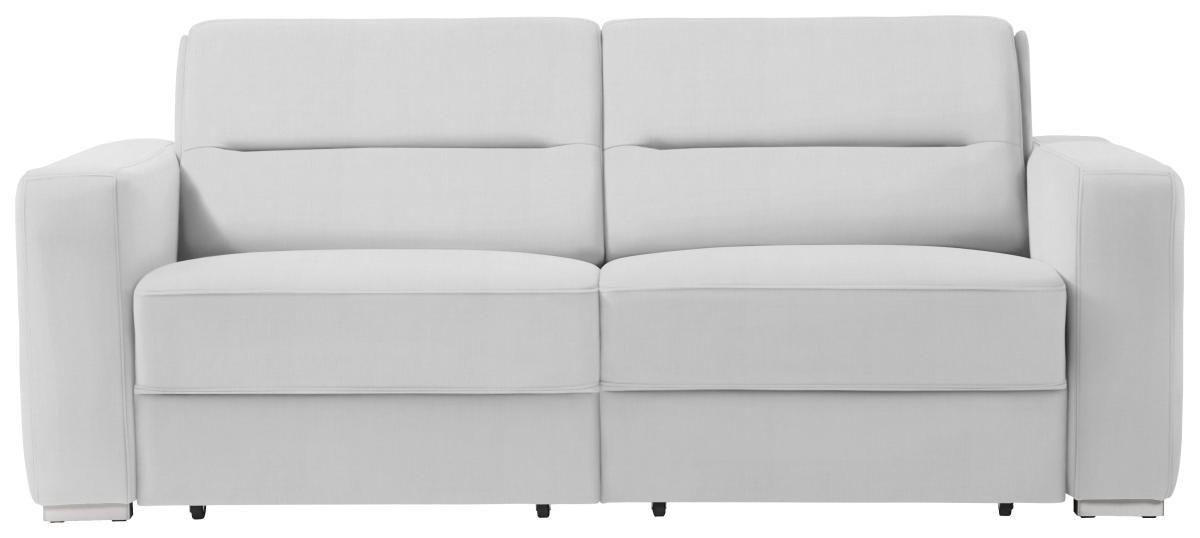 SCHLAFSOFA in Weiß  - Weiß, KONVENTIONELL, Textil/Metall (202/86/92cm) - Sedda