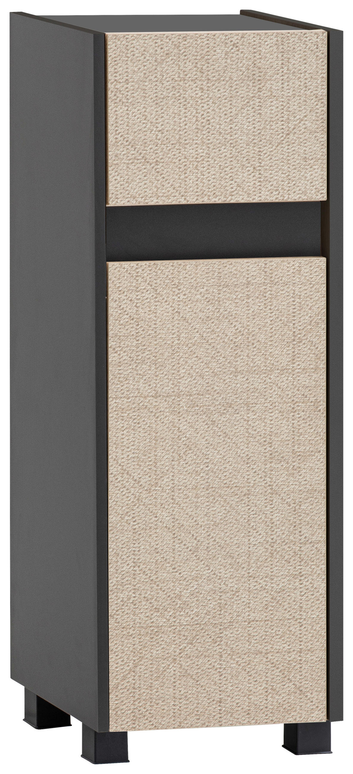 MIDISCHRANK 30,2/84,8/33 cm  - Beige/Anthrazit, MODERN, Holzwerkstoff/Kunststoff (30,2/84,8/33cm) - MID.YOU
