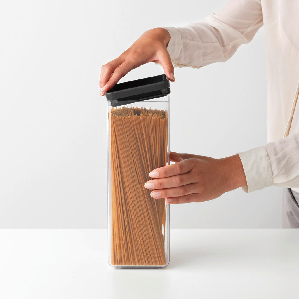 DÓZA NA POTRAVINY - průhledné/tmavě šedá, Design, plast (11/29.5/11cm) - Brabantia