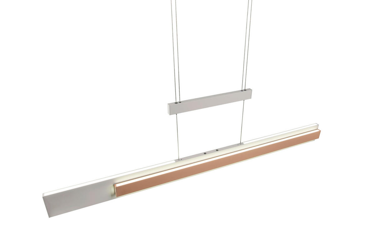 LED-PENDELLEUCHTE Rivera 190,5/174/6 cm   - Aprikose/Grau, Design, Metall (190,5/174/6cm) - Musterring