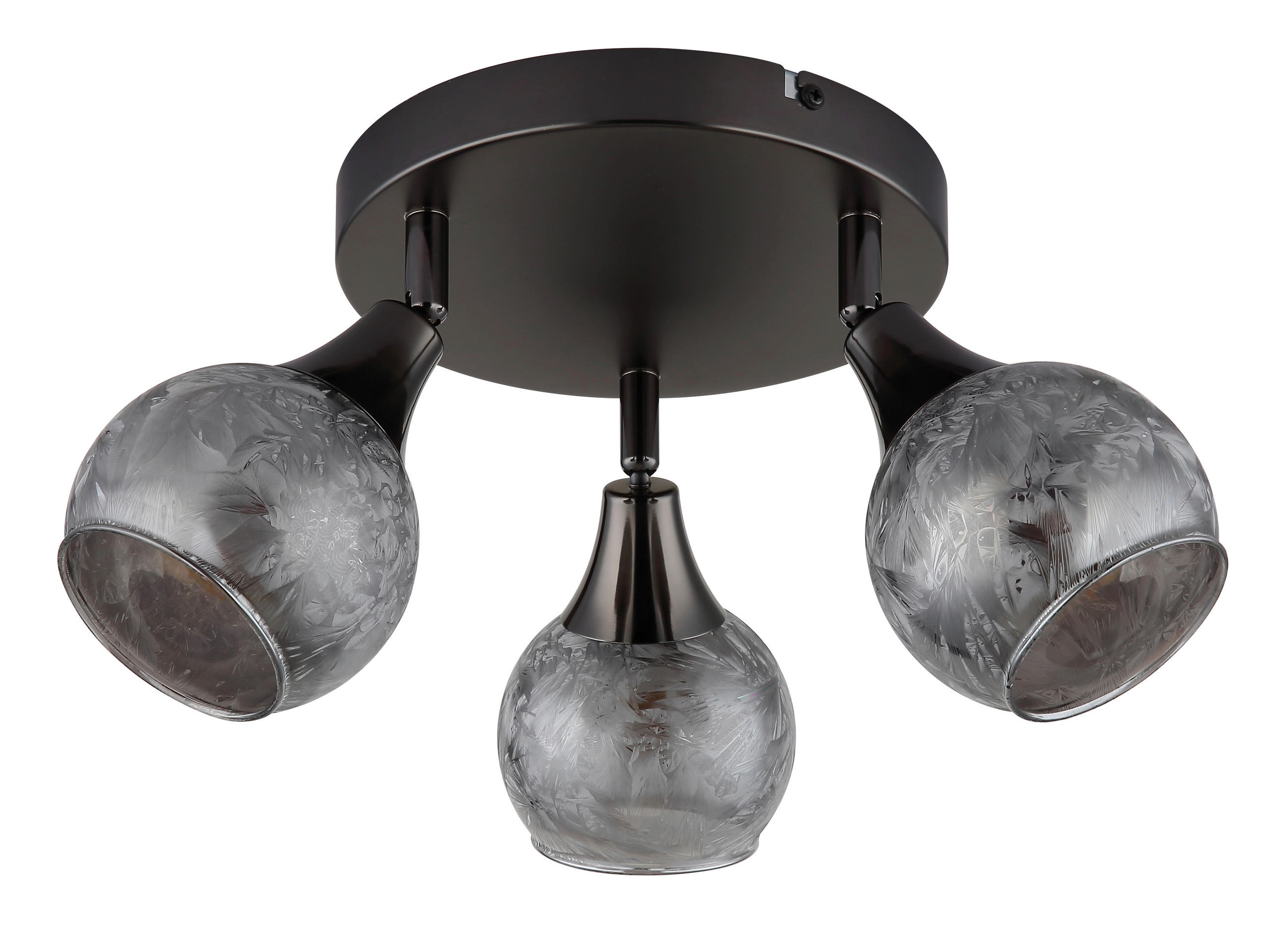 STRAHLER 32/16,5 cm   - Schwarzchrom/Grau, Basics, Glas/Metall (32/16,5cm) - Globo