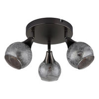 STRAHLER 32/16,5 cm   - Schwarzchrom/Grau, Basics, Glas/Metall (32/16,5cm) - Globo