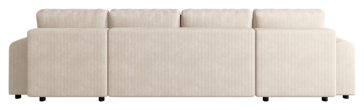 WOHNLANDSCHAFT  in Cord Creme  - Creme/Schwarz, KONVENTIONELL, Textil (152/318/152cm) - Xora