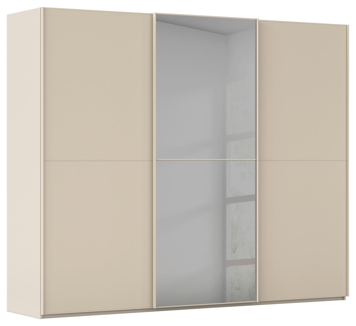 SCHWEBETÜRENSCHRANK 271/223/68 cm 3-türig Champagner  - Champagner, KONVENTIONELL, Glas/Holzwerkstoff (271/223/68cm) - Novel