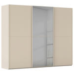 SCHWEBETÜRENSCHRANK  in Champagner  - Champagner, KONVENTIONELL, Glas/Holzwerkstoff (271/223/68cm) - Novel