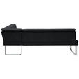 ECKBANK 213/154 cm Mikrofaser Schwarz, Chromfarben Metall   - Chromfarben/Schwarz, Design, Textil/Metall (213/154cm) - Novel