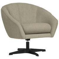 SESSEL in Chenille Beige  - Beige/Schwarz, Design, Textil/Metall (80/78/80cm) - Stylife