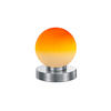 TISCHLEUCHTE - Orange/Nickelfarben, Basics, Glas/Metall (12/15cm)