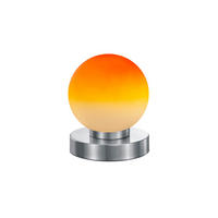 TISCHLEUCHTE - Orange/Nickelfarben, Basics, Glas/Metall (12/15cm)