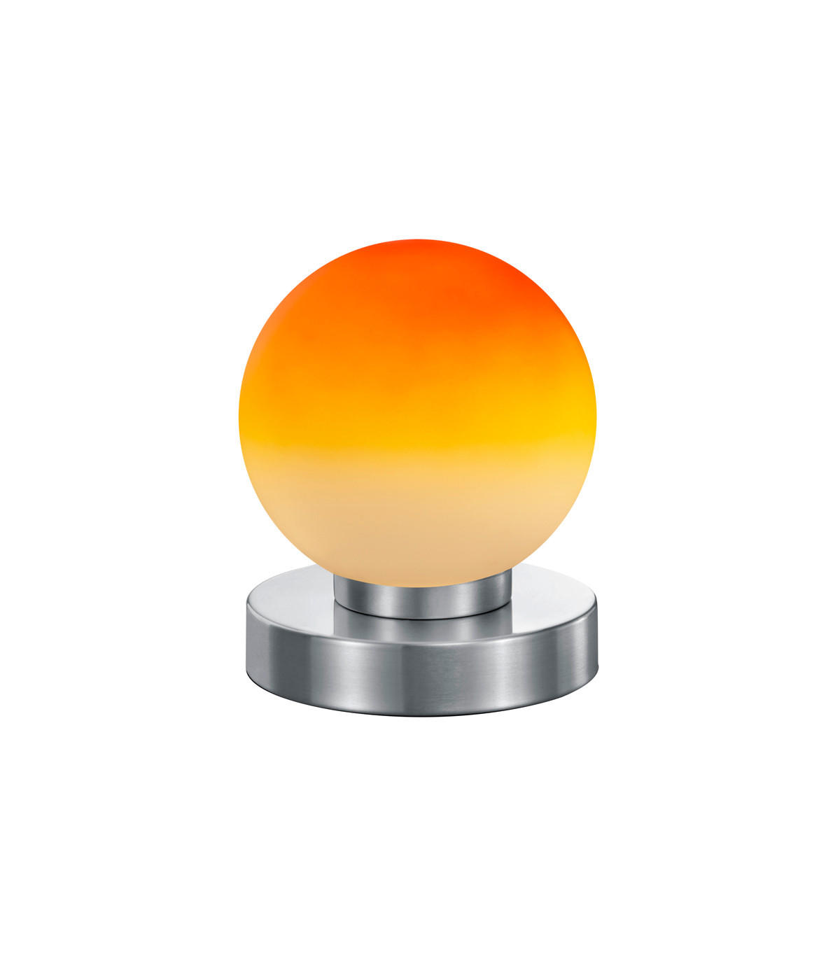 TISCHLEUCHTE - Orange/Nickelfarben, Basics, Glas/Metall (12/15cm)