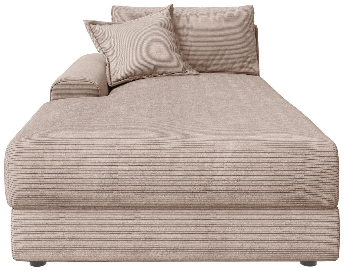 BIGSOFA Cord Rosa  - Schwarz/Rosa, MODERN, Kunststoff/Textil (117/93/190cm) - Carryhome