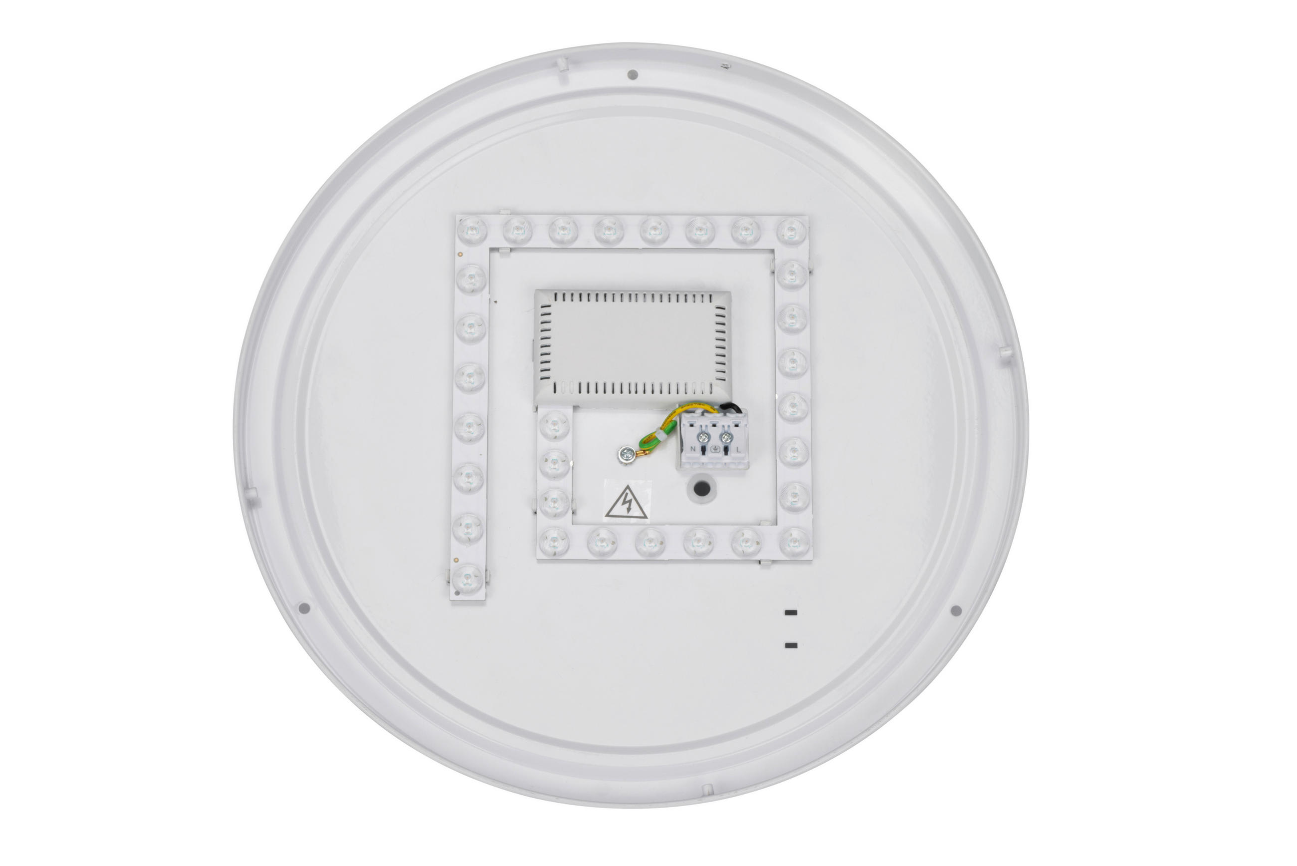 LED-DECKENLEUCHTE Halifax 39/8,5 cm   - Ecru/Weiß, Basics, Kunststoff/Metall (39/8,5cm) - Novel