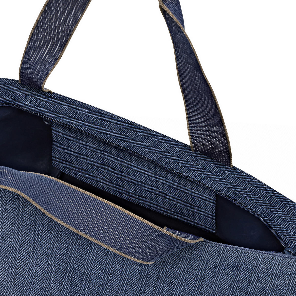 KABELKA SHOPPER tmavomodrá - čierna/biela, Basics, textil (51/30,5/26cm) - Reisenthel