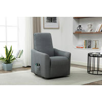FERNSEHSESSEL  mit Mikrofaser Grau Relaxfunktion, Sitzheizung, Aufstehhilfe  - Schwarz/Grau, KONVENTIONELL, Textil/Metall (73.5/103/87cm) - MID.YOU