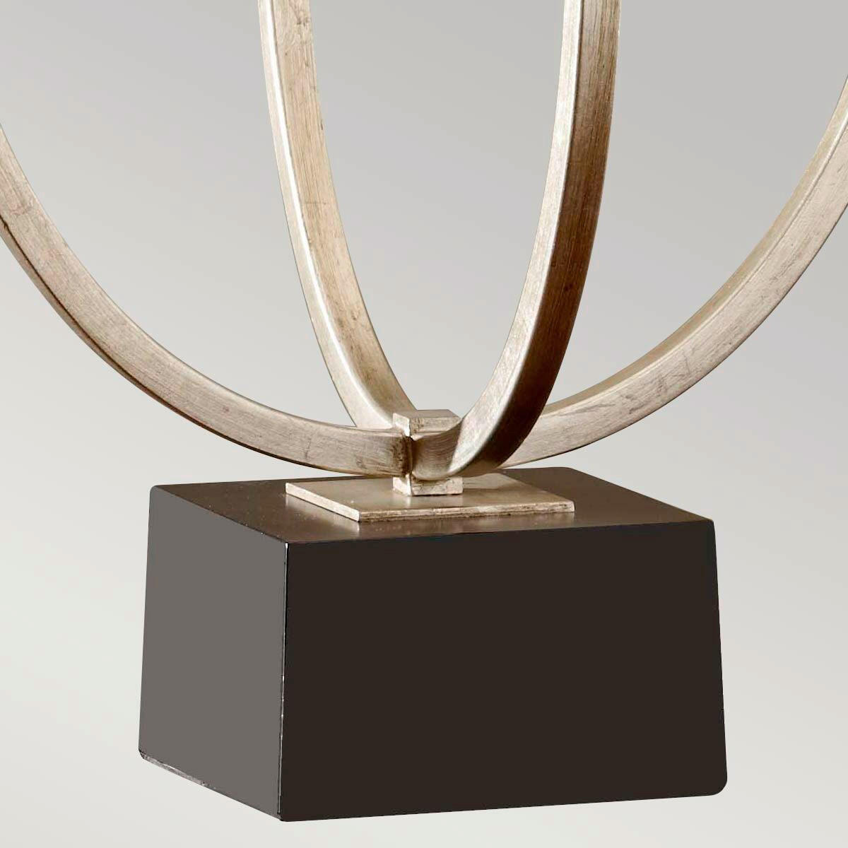 TISCHLEUCHTE - Silberfarben/Grau, Design, Textil/Metall (43.2/78.1cm) - Elstead Lighting