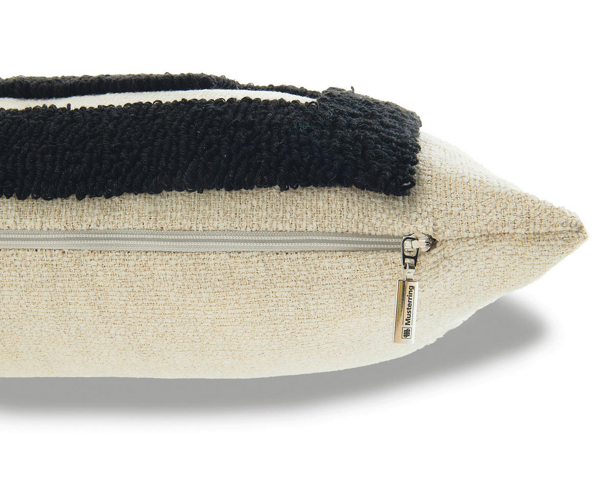 KISSENHÜLLE MR-Slow schwarz 45/45 cm  - Schwarz/Naturfarben, Design, Textil (45/45cm) - Musterring